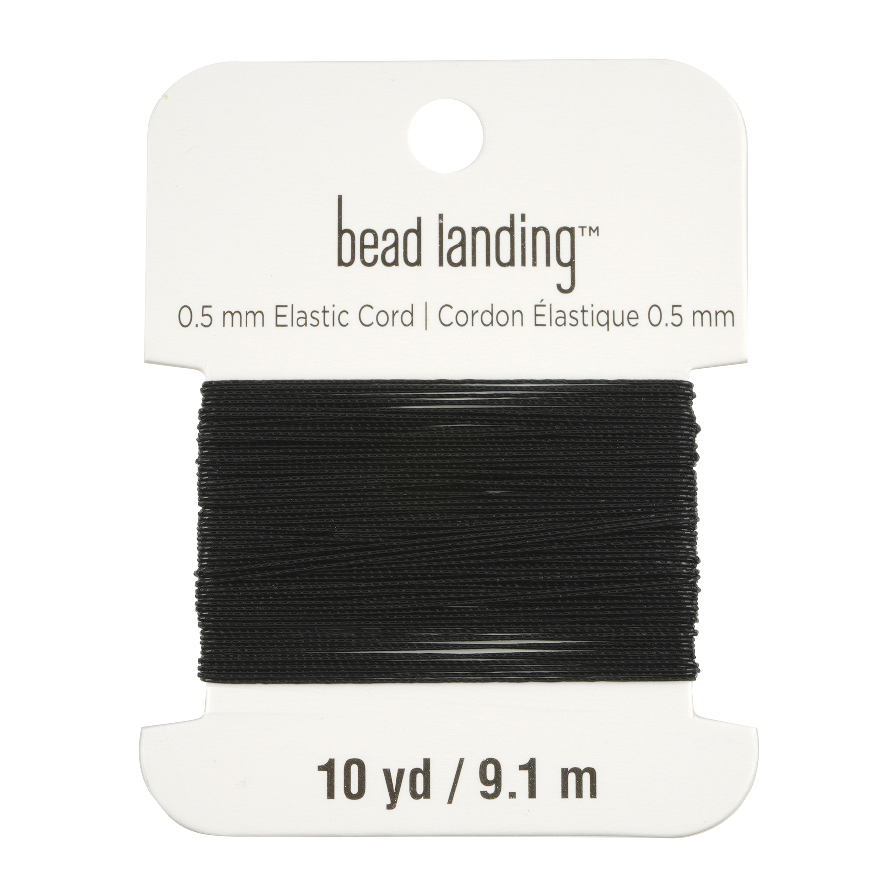 0.5mm Black Elastic Cord, 10yd. by Bead Landing™